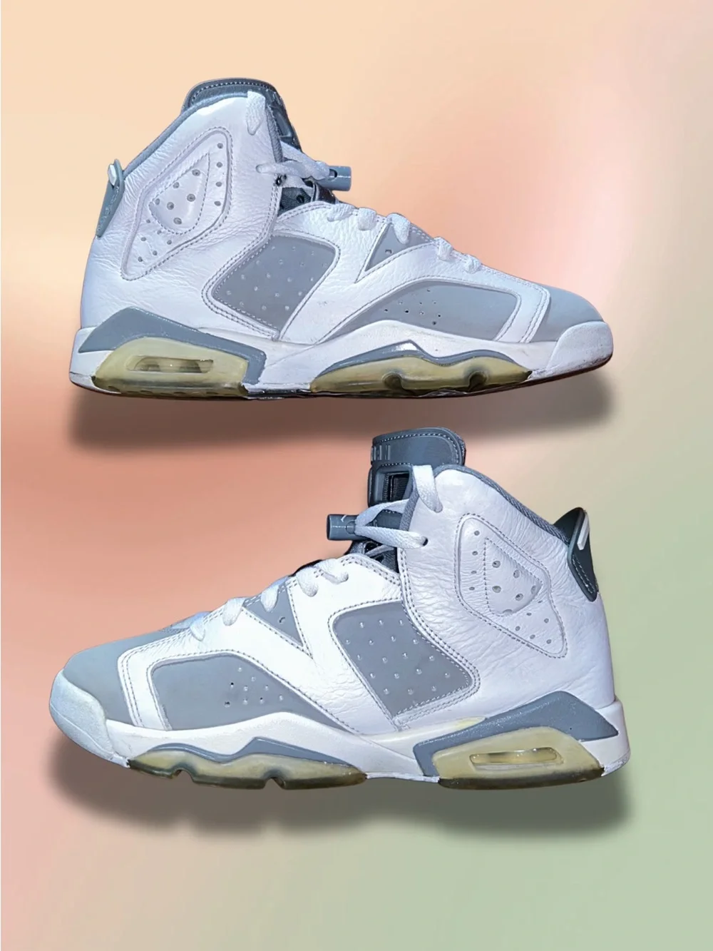 Air Jordan 6 Retro Cool Grey White 2022 384665-100 Youth 6.5Y Shoes